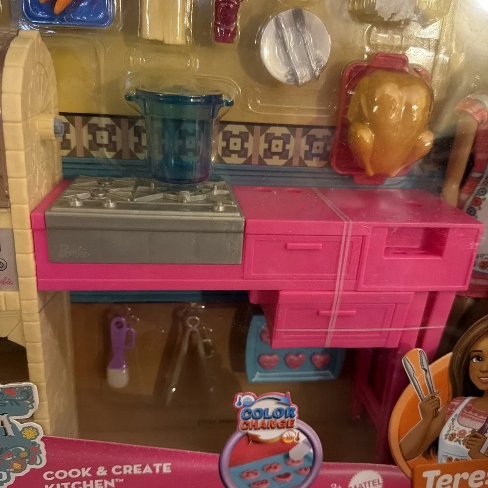 Brand New Barbie and Teresa Recipe for Friendship Doll Cook Create Kitchen 20 Pc